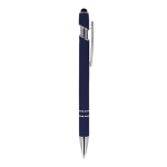 Penna in alluminio riciclato con clip robusta e inchiostro nero color blu scuro quinta vista