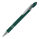 Penna in alluminio riciclato con clip robusta e inchiostro nero color verde scuro