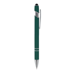 Penna in alluminio riciclato con clip robusta e inchiostro nero color verde scuro quinta vista
