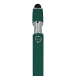 Penna in alluminio riciclato con clip robusta e inchiostro nero color verde scuro sesta vista