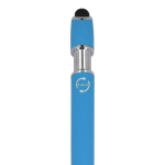 Penna in alluminio riciclato con clip robusta e inchiostro nero color azzurro sesta vista