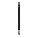 Penna a sfera in alluminio soft touch, corpo sottile e inchiostro nero color nero quarta vista
