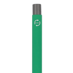Penna a sfera in alluminio soft touch, corpo sottile e inchiostro nero color verde sesta vista