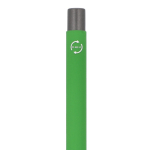 Penna a sfera in alluminio soft touch, corpo sottile e inchiostro nero color lime sesta vista