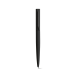 Penna in alluminio riciclato girevole con scrittura nera color nero vista frontale