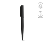 Penna in alluminio riciclato girevole con scrittura nera color nero