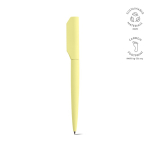 Penna in alluminio riciclato girevole con scrittura nera color giallo