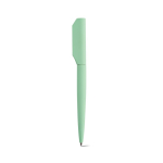 Penna in alluminio riciclato girevole con scrittura nera color verde pastello