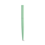 Penna in alluminio riciclato girevole con scrittura nera color verde pastello terza vista