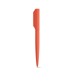 Penna in alluminio riciclato girevole con scrittura nera color rosa salmone