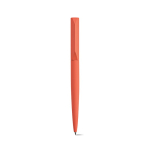 Penna in alluminio riciclato girevole con scrittura nera color rosa salmone seconda vista