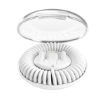 Cavo in plastica riciclata tutto in uno con ricarica rapida 60W color bianco seconda vista