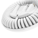 Cavo in plastica riciclata tutto in uno con ricarica rapida 60W color bianco vista dettaglio