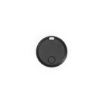 Localizzatore in plastica riciclata compatibile con Apple e Android color nero seconda vista frontale