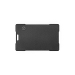 Localizzatore ultrasottile in plastica riciclata per portafoglio o portachiavi color nero vista frontale