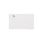 Localizzatore ultrasottile in plastica riciclata per portafoglio o portachiavi color bianco vista frontale