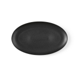 Vassoio in ceramica opaca per servire alimenti, prodotto in Europa color nero vista frontale