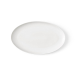Vassoio in ceramica opaca per servire alimenti, prodotto in Europa color bianco vista frontale