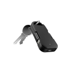 Caricatore portatile portachiavi ultracompatto in plastica riciclata 1.000mAh color nero quarta vista
