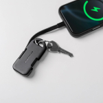 Caricatore portatile portachiavi ultracompatto in plastica riciclata 1.000mAh color nero sesta vista