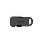 Caricatore portatile portachiavi ultracompatto in plastica riciclata 1.000mAh color nero vista frontale