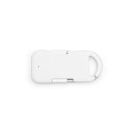 Caricatore portatile portachiavi ultracompatto in plastica riciclata 1.000mAh color bianco vista posteriore