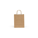Borsa in carta kraft riciclata con certificazione FSC 115 g/m² color naturale vista posteriore