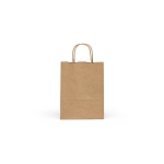 Borsa in carta kraft riciclata con certificazione FSC 115 g/m² color naturale vista frontale