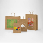 Borsa in carta kraft riciclata con certificazione FSC 115 g/m²