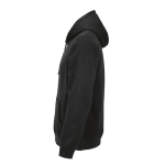 Felpa unisex in cotone biologico con cappuccio 300 g/m² color nero terza vista