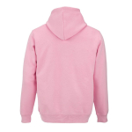 Felpa unisex in cotone biologico con cappuccio 300 g/m² color rosa vista posteriore
