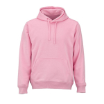 Felpa unisex in cotone biologico con cappuccio 300 g/m² color rosa vista frontale