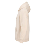 Felpa unisex in cotone biologico con cappuccio 300 g/m² color beige terza vista
