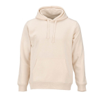 Felpa unisex in cotone biologico con cappuccio 300 g/m² color beige vista frontale