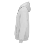 Felpa unisex in cotone biologico con cappuccio 300 g/m² color grigio chiaro terza vista