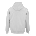 Felpa unisex in cotone biologico con cappuccio 300 g/m² color grigio chiaro vista posteriore