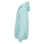 Felpa unisex in cotone biologico con cappuccio 300 g/m² color verde chiaro terza vista