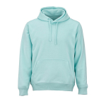 Felpa unisex in cotone biologico con cappuccio 300 g/m² color verde chiaro vista frontale