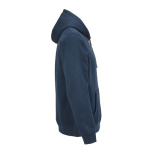 Felpa unisex in cotone biologico con cappuccio 300 g/m² color blu mare seconda vista