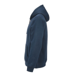 Felpa unisex in cotone biologico con cappuccio 300 g/m² color blu mare terza vista