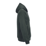 Felpa unisex in cotone biologico con cappuccio 300 g/m² color verde scuro seconda vista