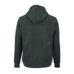 Felpa unisex in cotone biologico con cappuccio 300 g/m² color verde scuro vista posteriore