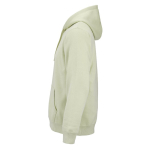 Felpa unisex in cotone biologico con cappuccio 300 g/m² color verde pastello terza vista