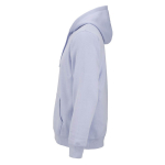 Felpa unisex in cotone biologico con cappuccio 300 g/m² color azzurro pastello terza vista