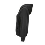 Felpa con cappuccio da donna in cotone biologico 300 g/m² Bondi color nero terza vista