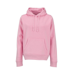 Felpa con cappuccio da donna in cotone biologico 300 g/m² Bondi color rosa vista frontale
