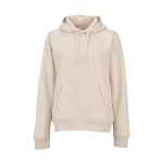 Felpa con cappuccio da donna in cotone biologico 300 g/m² Bondi color beige vista frontale