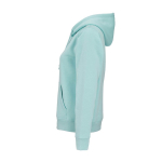 Felpa con cappuccio da donna in cotone biologico 300 g/m² Bondi color verde chiaro terza vista