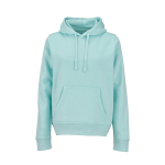 Felpa con cappuccio da donna in cotone biologico 300 g/m² Bondi color verde chiaro vista frontale