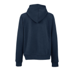 Felpa con cappuccio da donna in cotone biologico 300 g/m² Bondi color blu mare vista posteriore